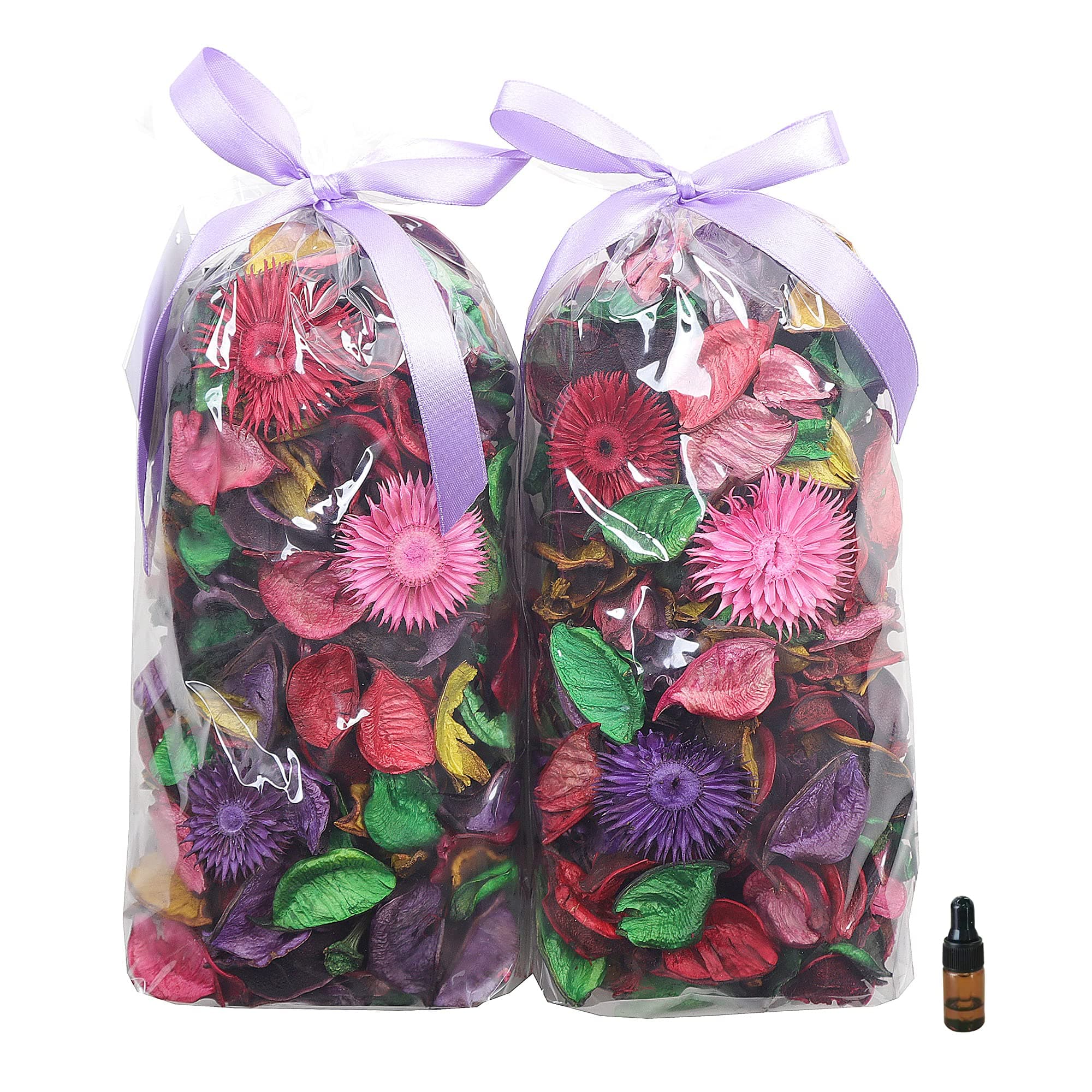 Qingbei Rina Potpourri Bags, Mixed Scented Potpourri Dried Flowers, Decorative Bowl Filler,Home Fragrance Sachet Petal, Holiday Bathroom Decor,8.4 oz(Colorful)