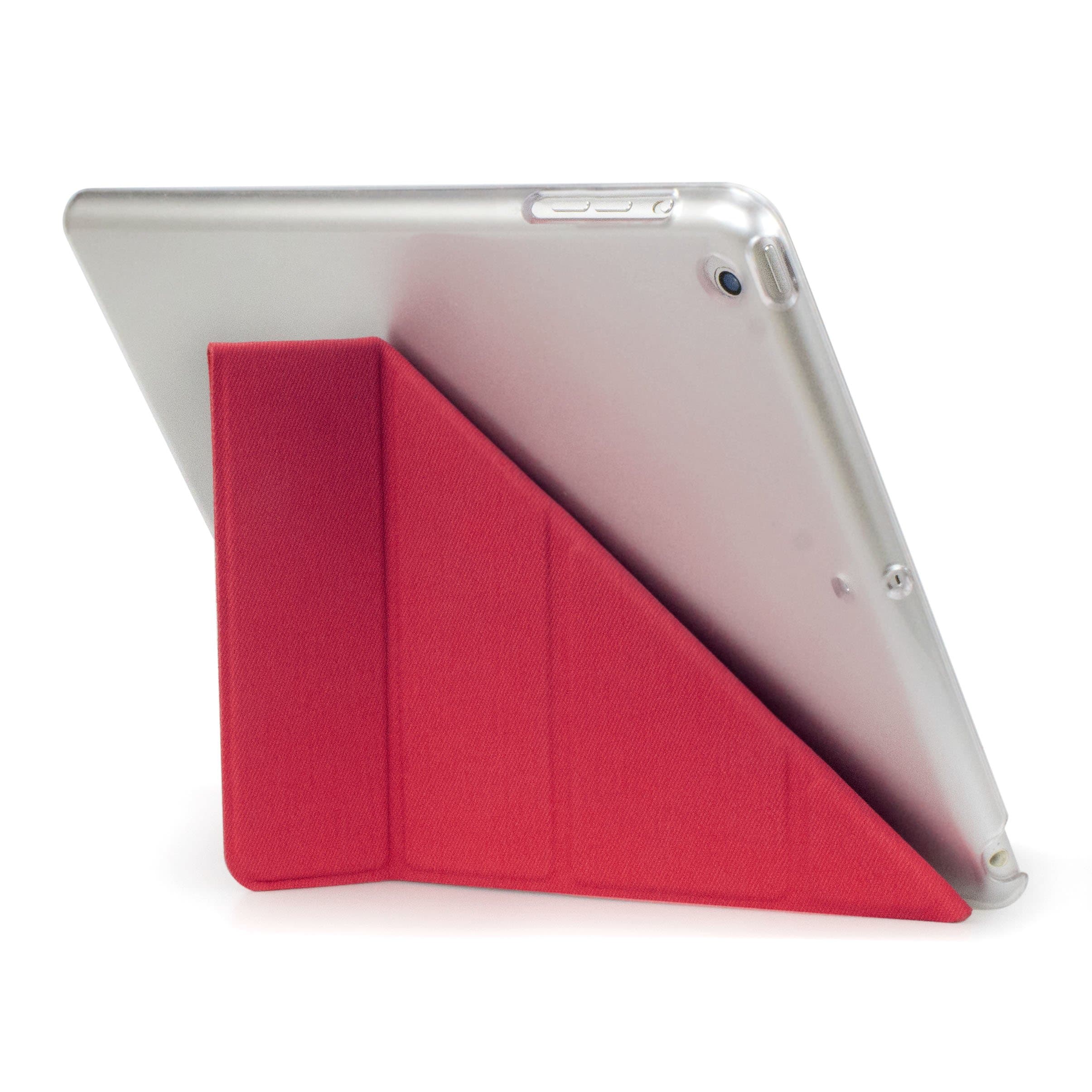 New iPad 9.7 inch Origami Case (2017 Model) - GOOOA Origami Smart Case with Hard Back Cover (with Auto Wake/Sleep),fit Apple New iPad 9.7-inch,Red