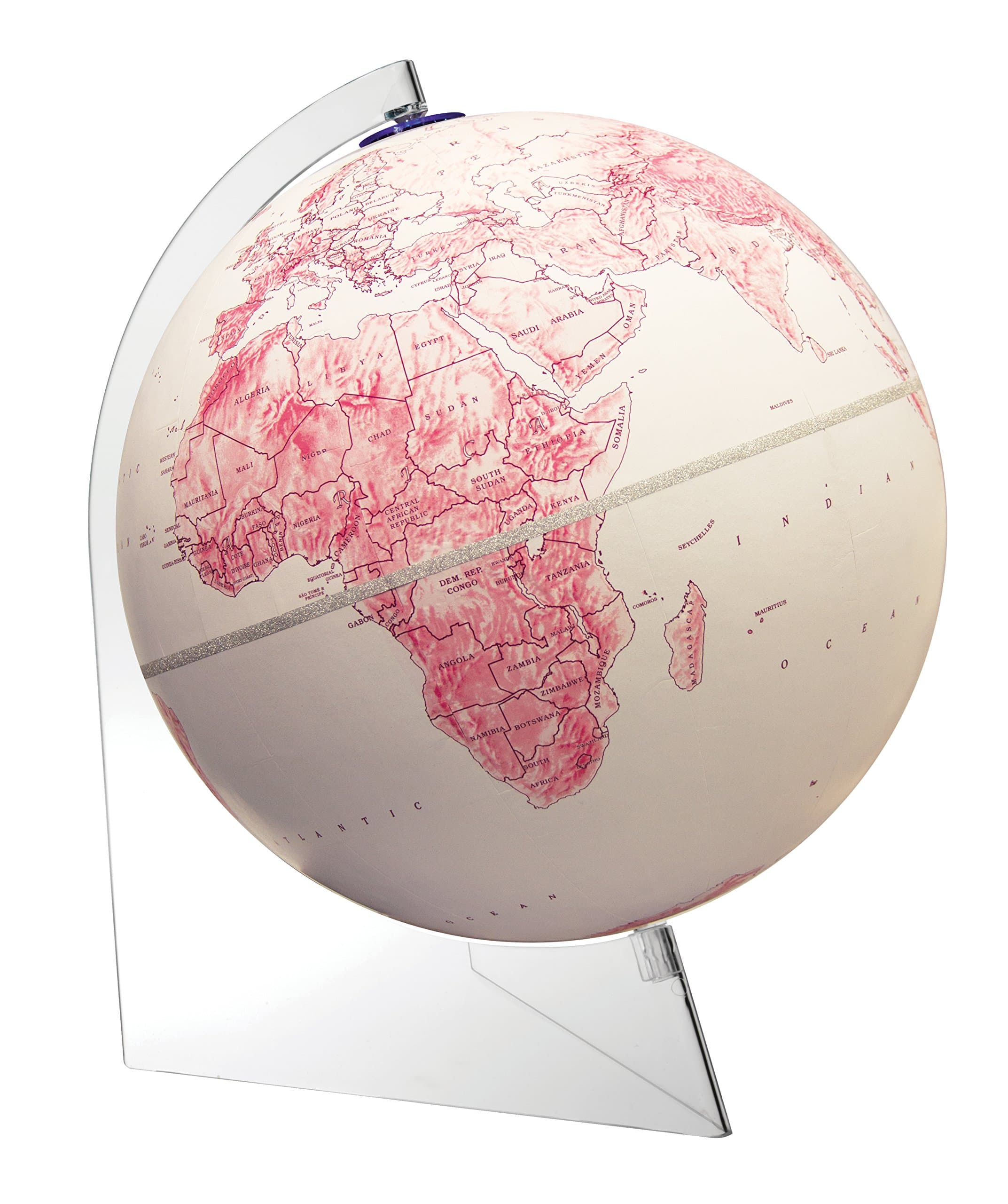 ReplogleMother's Day raised relief globe with velvety finish and clear acrylic base World Globe(12"/30cm diameter) Made in USA