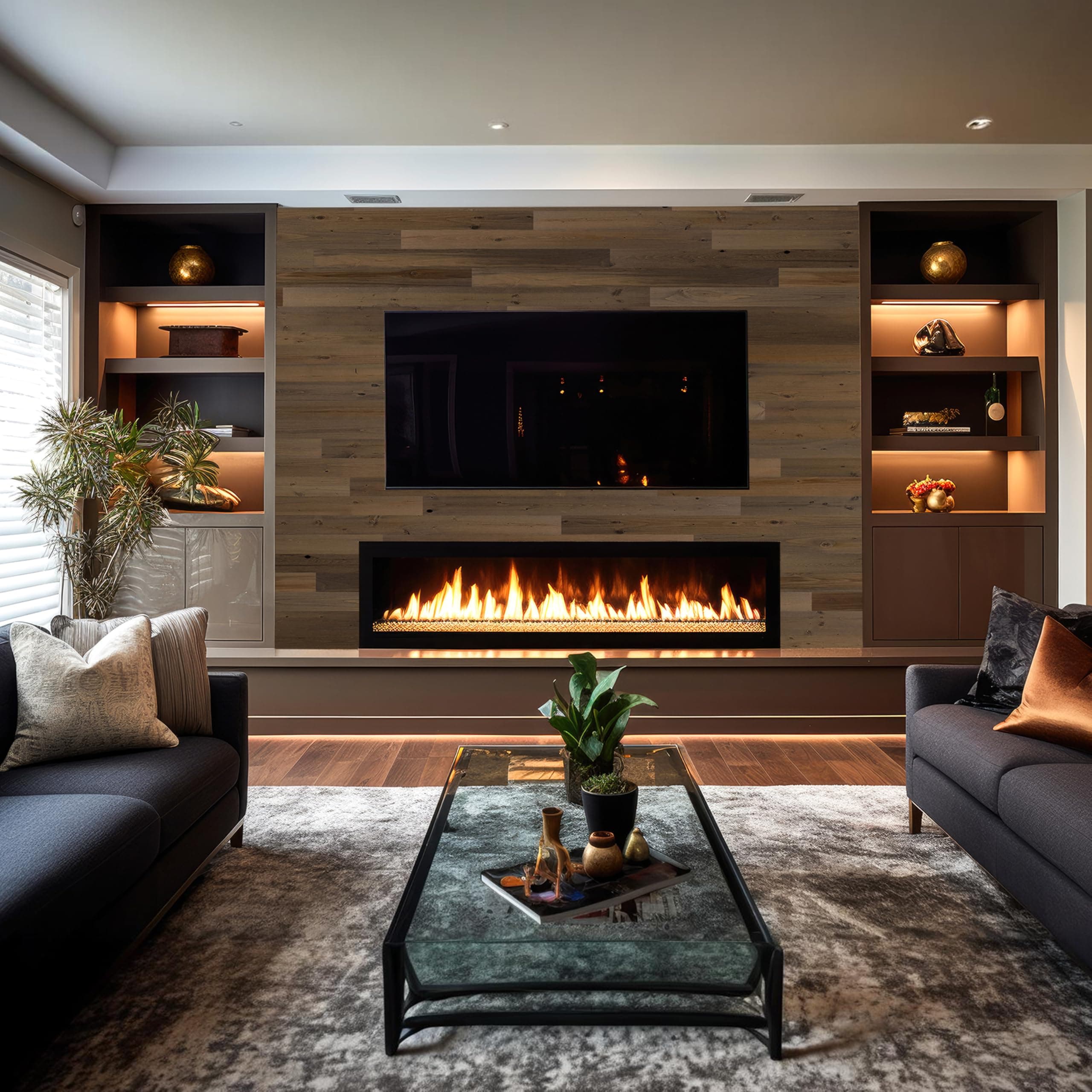 TIMBERCHiC 100% Reclaimed Wood Wall Planks - Made in USA - Peel-and-Stick Wall Panels for Interior Decor - DIY Accent Wall Panels, Freestone (3" x 20 Sq Ft)