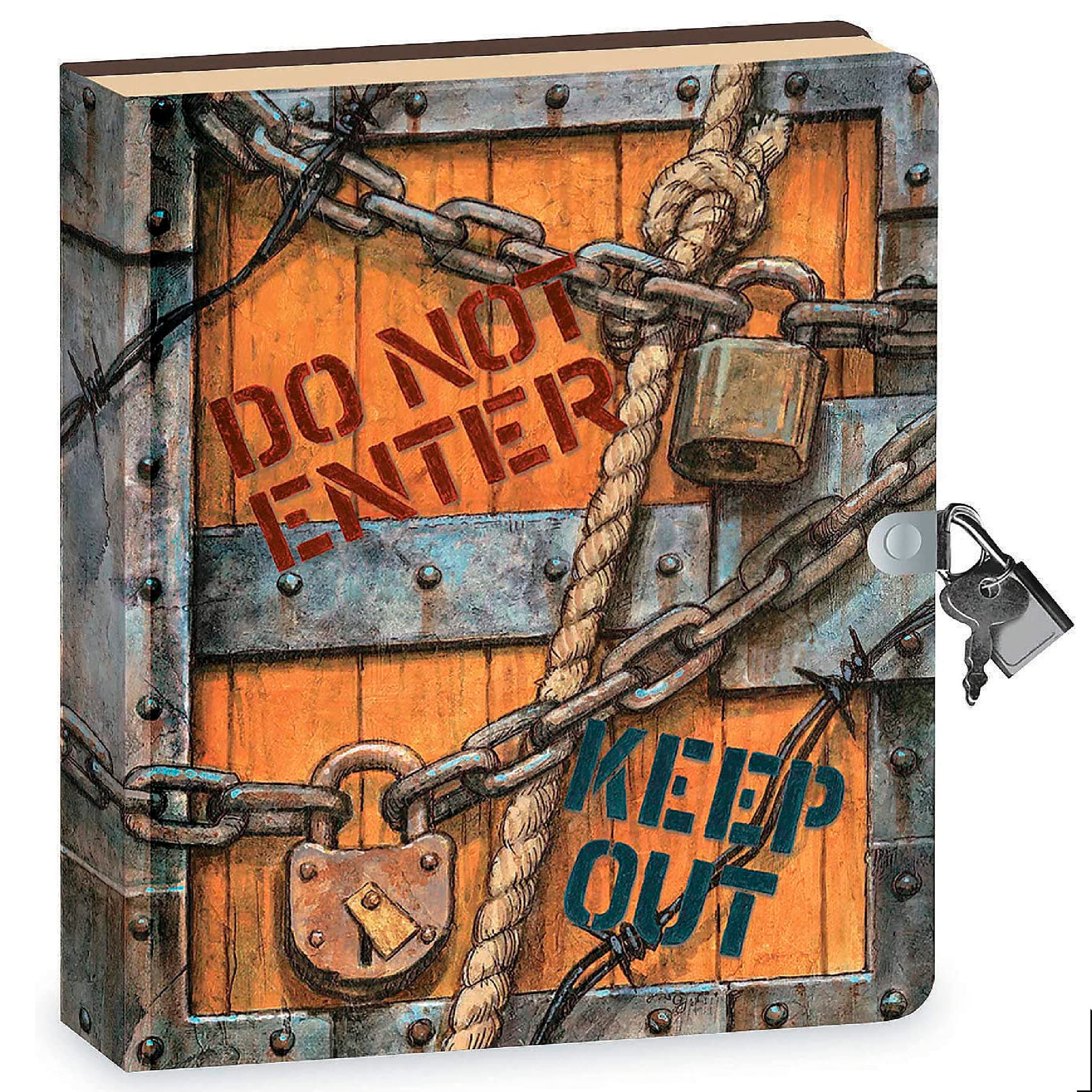 Peaceable Kingdom Lock & Key Diary - Keep Out