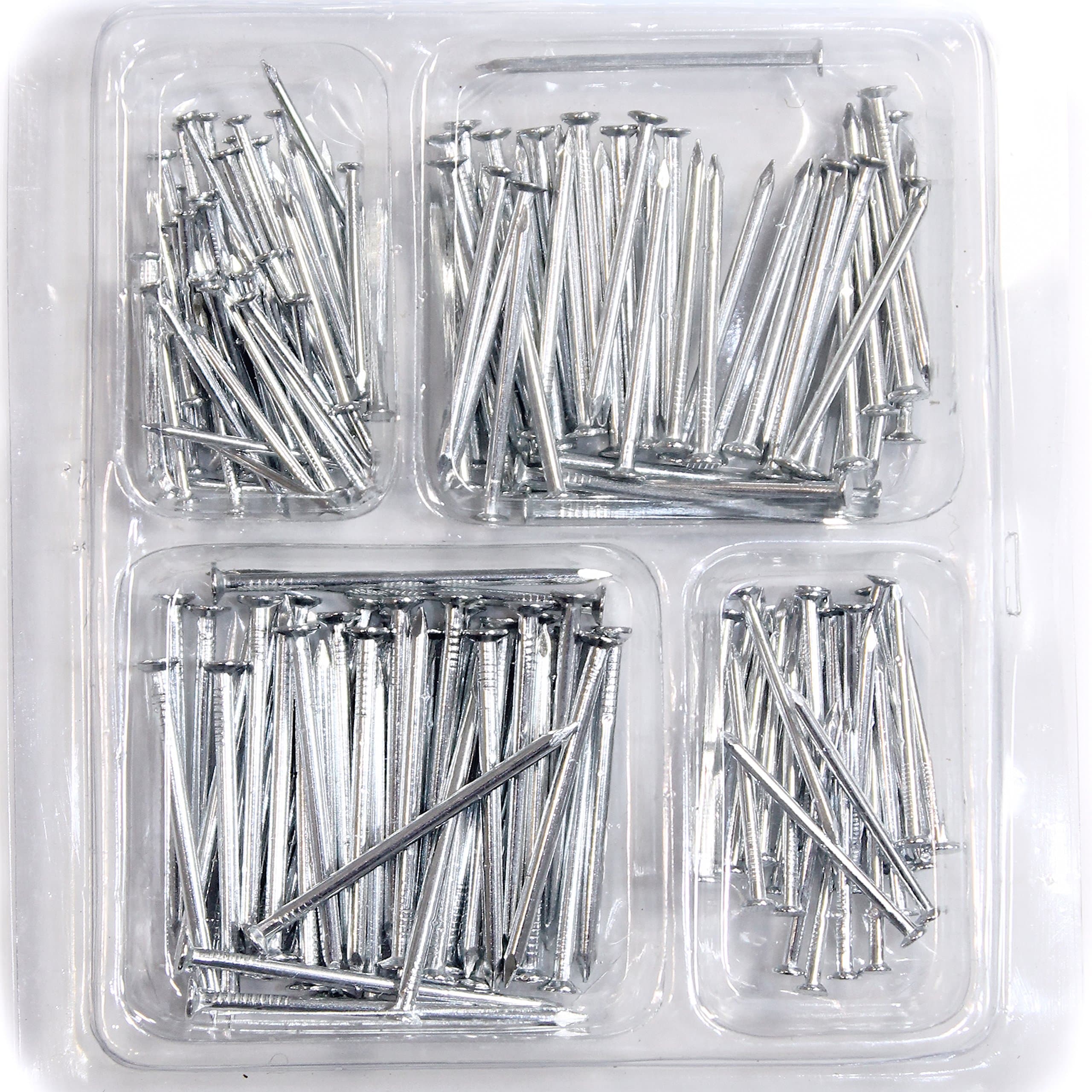 Assorted Sizes Metal Nails, 4 Commonly Used Sizes, Over 150 Pieces